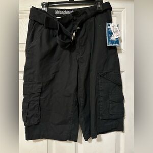 Black cargo shorts